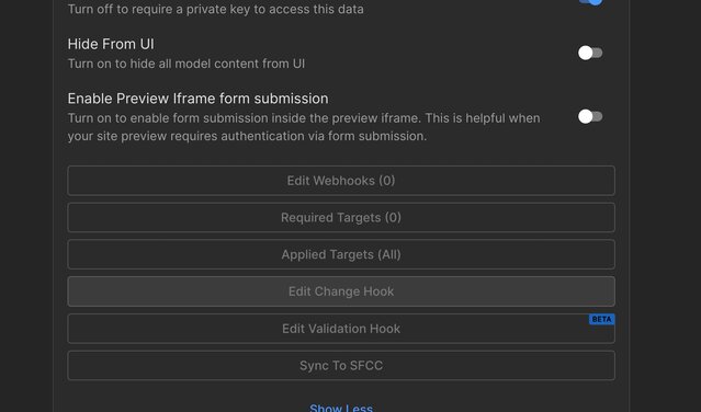 A screenshot of the New model modal with Announcement bar as the model name.