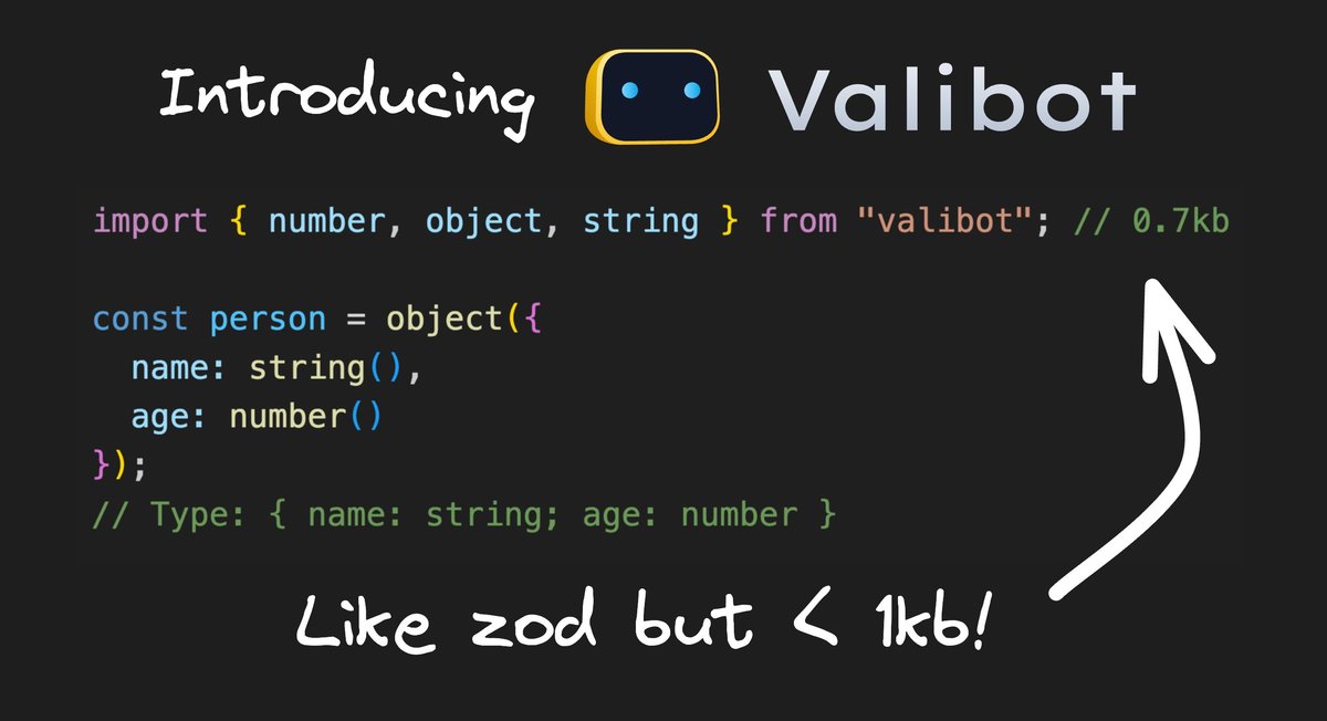 Introducing Valibot, a < 1kb Zod Alternative