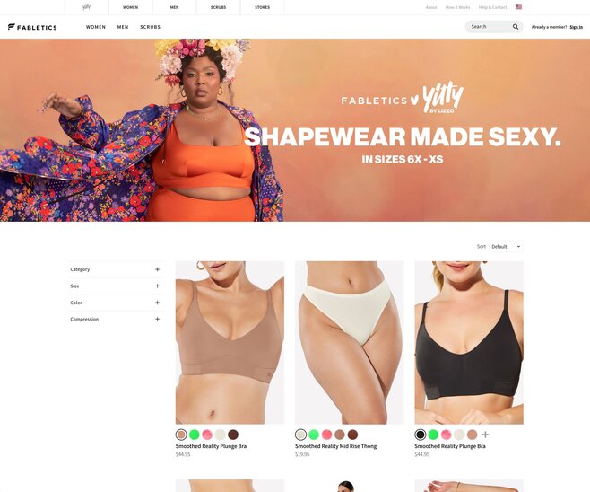 Fabletics website