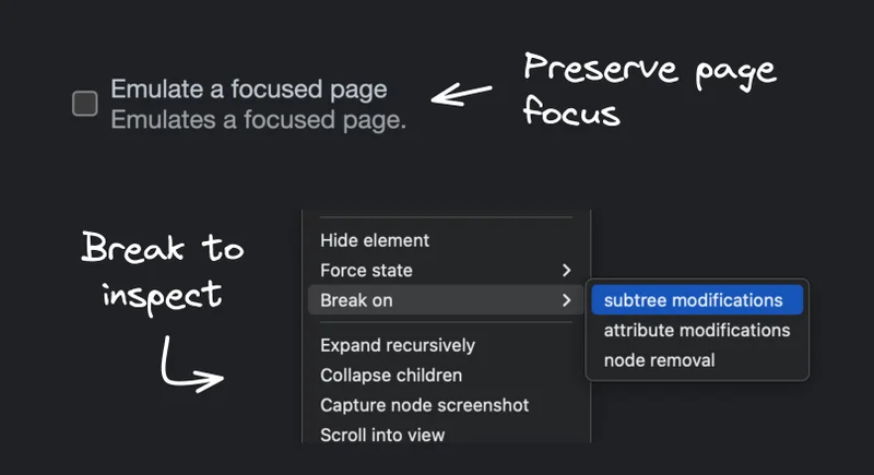 How to Inspect Interactions in the Browser