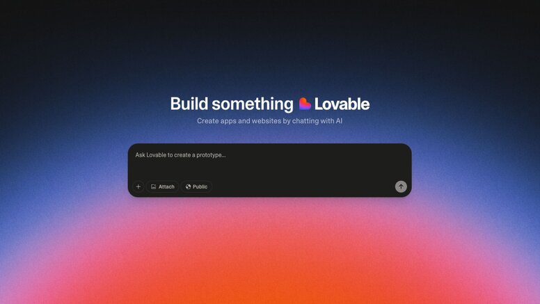 Lovable's homepage
