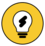 Light bulb tip icon.
