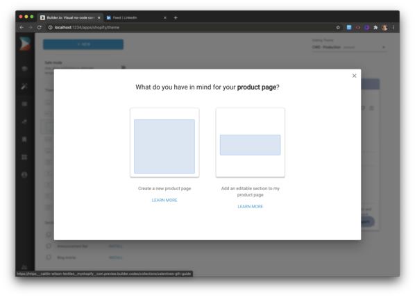 Easily add pages or section to your Shopify storefront
