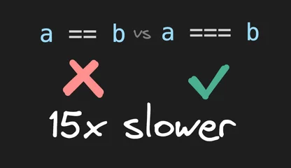 How can == be up to 15 times slower than ===?