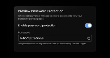 Password protect Fusion previews