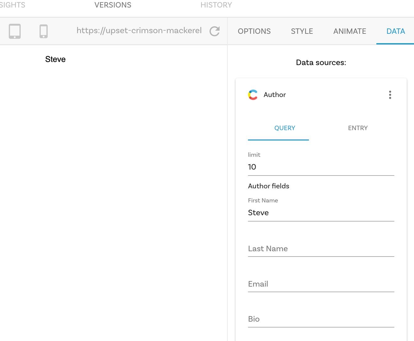 data sources screenshot