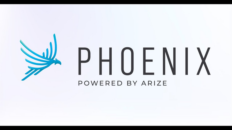 Phoenix logo with a blue stylized bird icon and the text Phoenix powered by Arize.