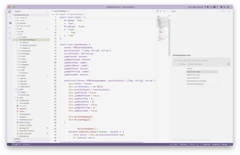 Antigravity IDE interface.