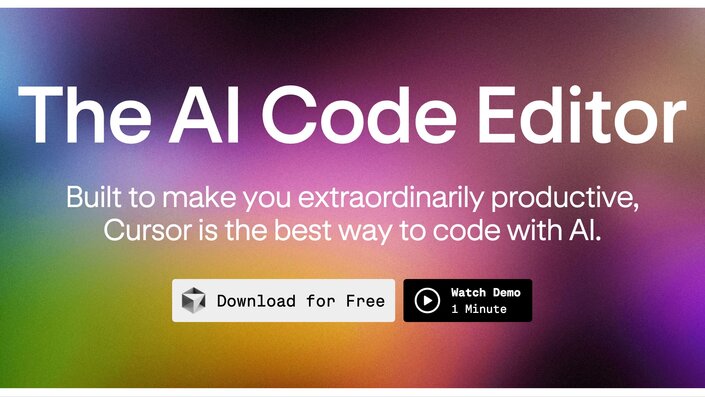 Cursor homepage. The AI Code Editor. 