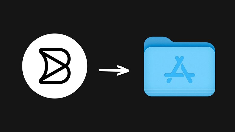 Builder program icon pointing to the MacOS Applications folder