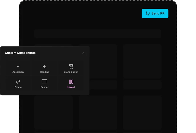 Marketer building a sale page from a commerce prompt