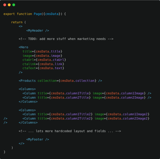 Hard Coded Content