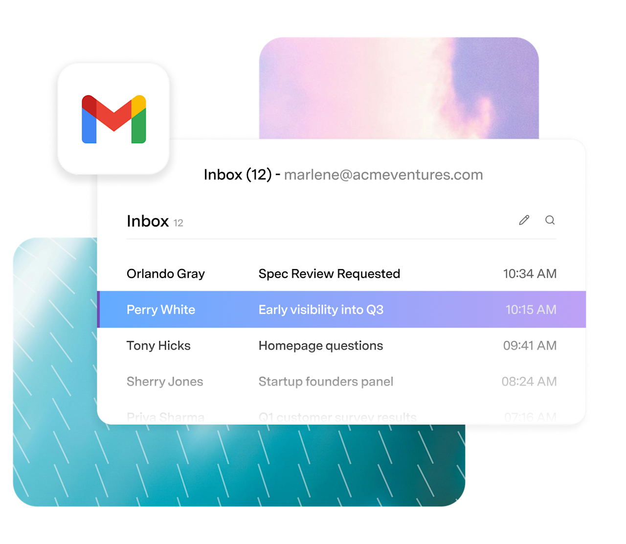 Superhuman Mail inbox connected to Gmail