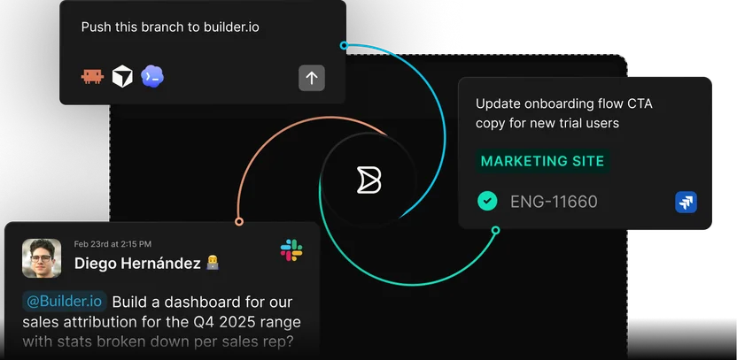 Starting from feedback or a spec in Builder