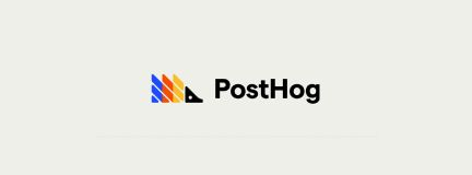 PostHog logo featuring a minimalist, geometric hedgehog silhouette in black and white, positioned to the left of the brand name "PostHog" in a bold, black sans-serif font.