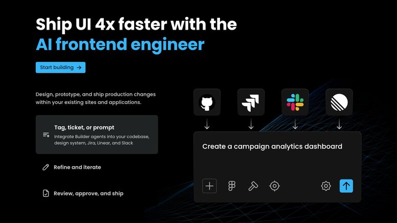 Builder.io hero section