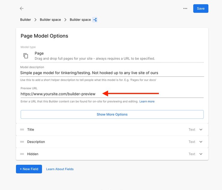 Page Model with the Preview URL.