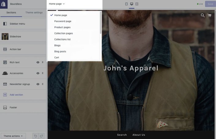 Builder Theme Studio lets you edit any page or page section of your Shopify storefront