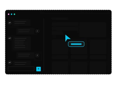 Agentic app editor running in a browser window