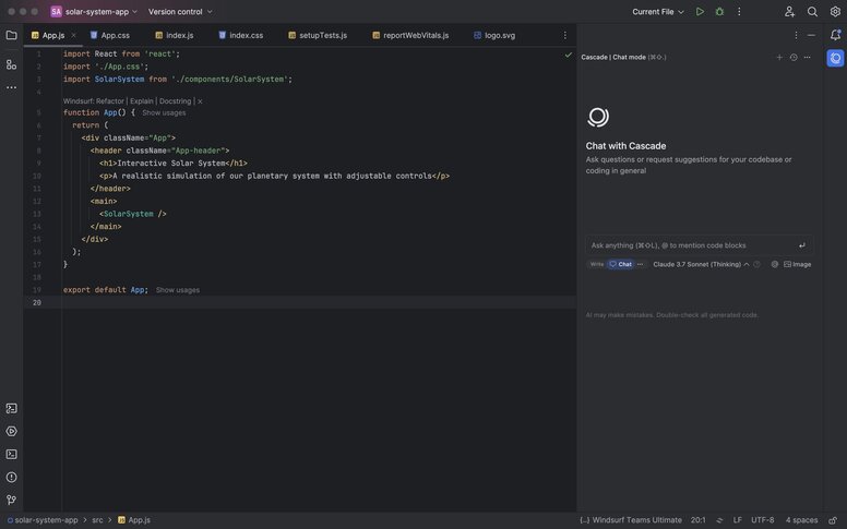 The Windsurf interface.