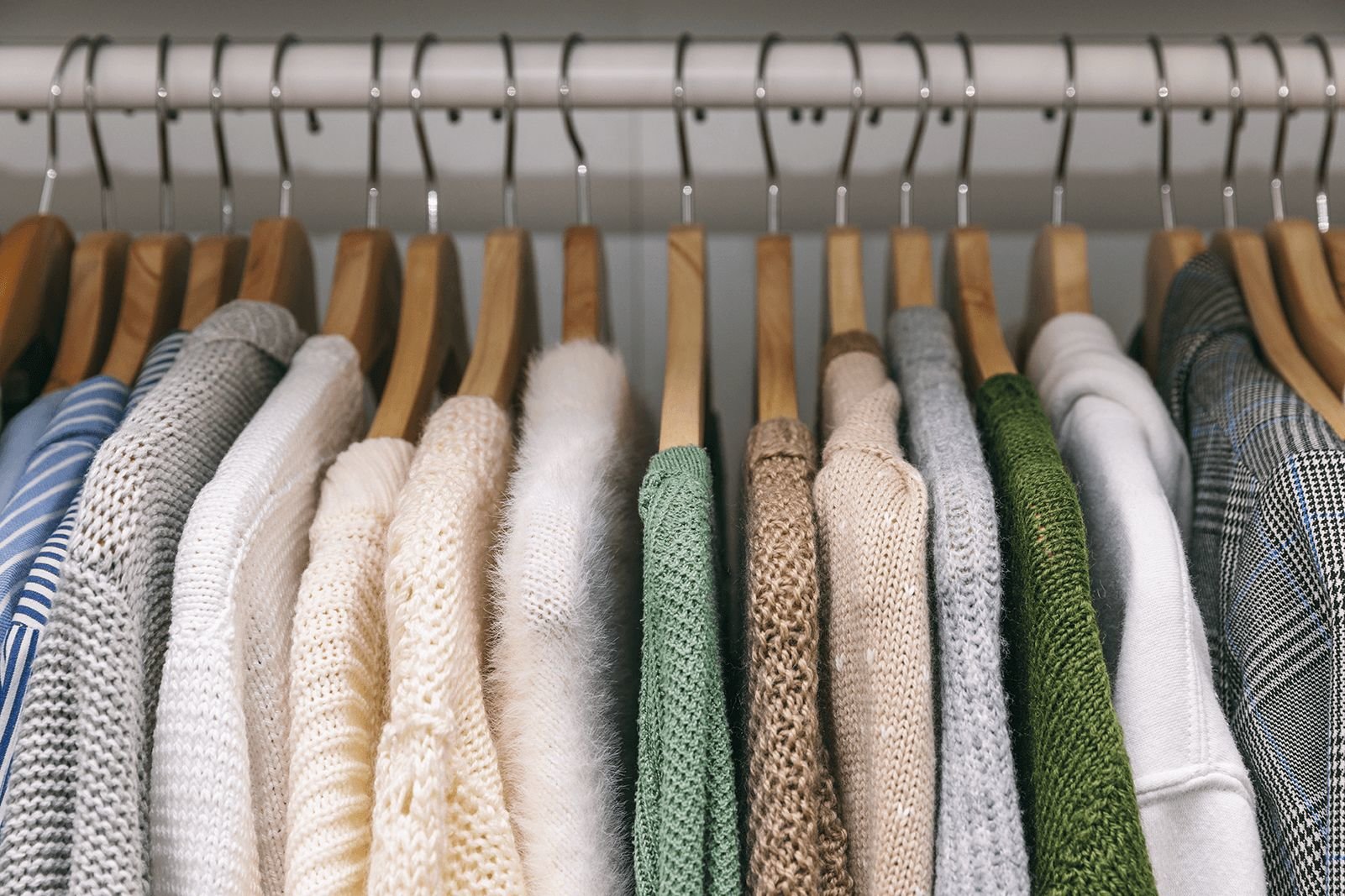 Image of clothes in wardrobe