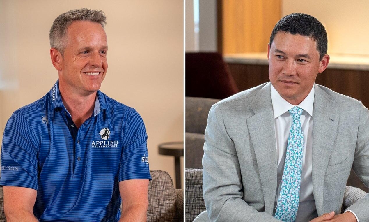 Luke Donald and Jamie Sahara