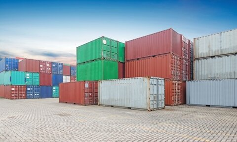 Stack of cargo containers