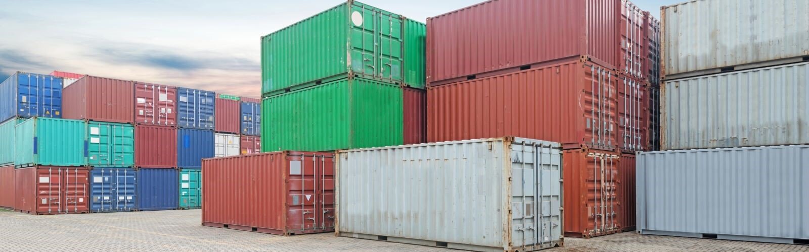 stack of cargo containers
