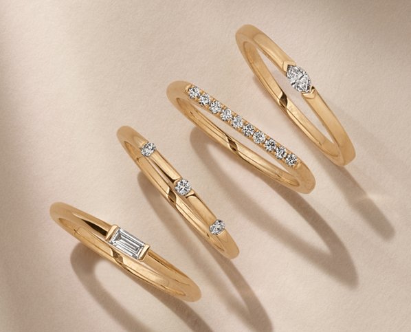 A collection of diamond fashion rings