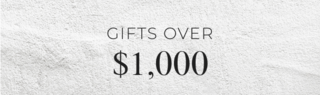 A banner saying gifts over $1,000