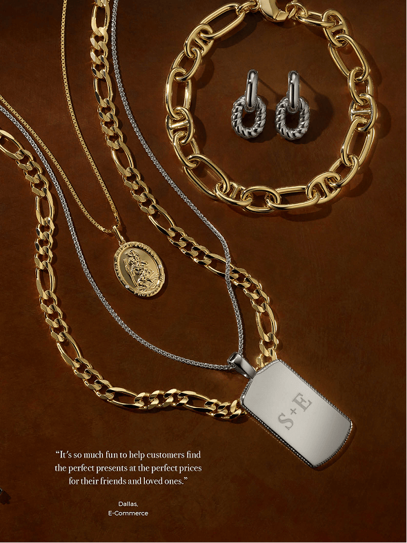 A collection of all gold and sterling silver fashion jewelry