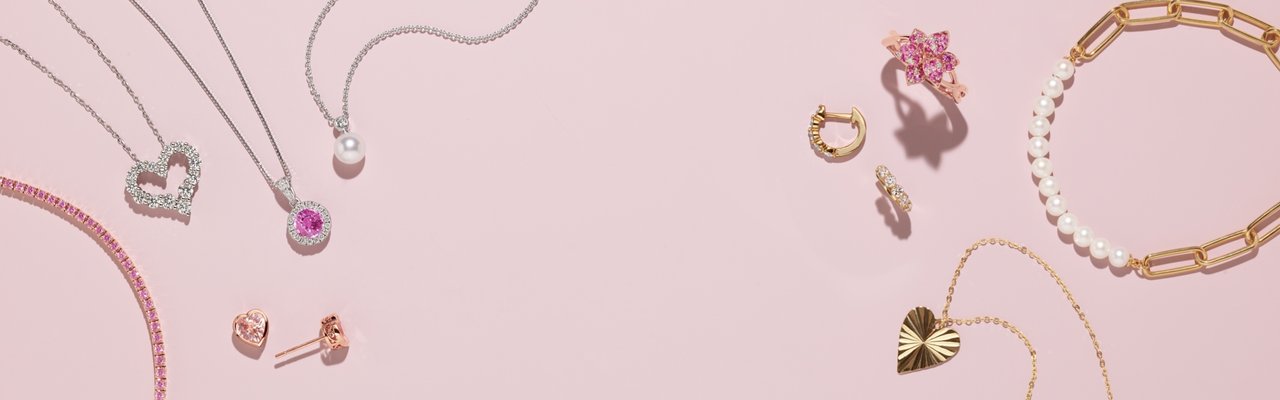 A collection of valentines day fashion jewelry