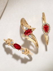 A collection of ruby jewelry