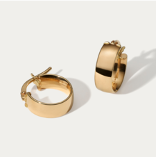 A pair of hoop earrings