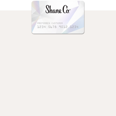 Image of a Shane Co credit card on a colored background