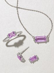 A collection of amethyst jewelry