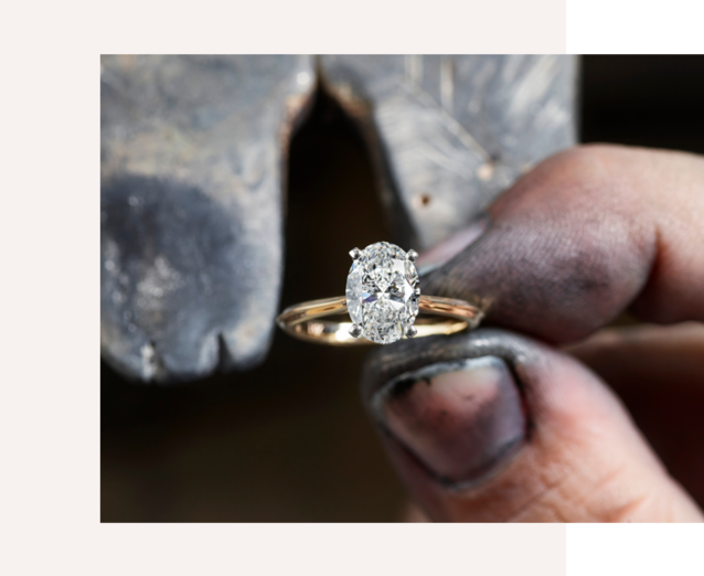 Image of a diamond solitaire engagement ring