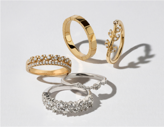 A collection of wedding bands