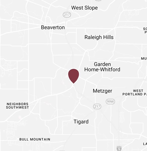 A city map of Tigard