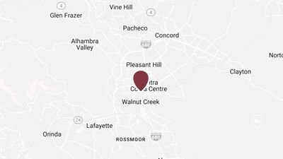 A city map of Walnut Creek