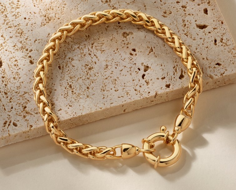 A gold bracelet