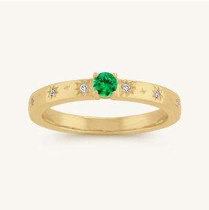 Diamond Star Pick-Your-Gemstone Ring
