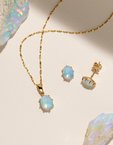 A collection of opal jewelry