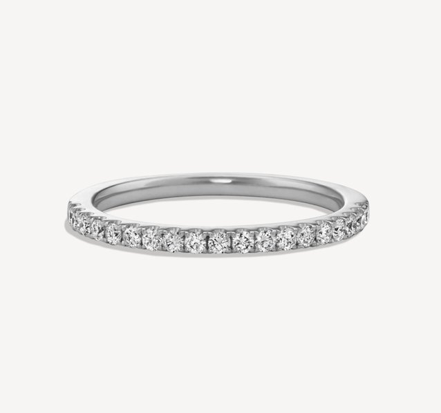 A diamond wedding band