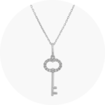 A diamond key pendant