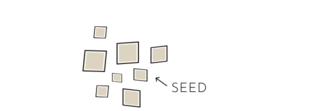 An illustration of lab-grown diamond seeds