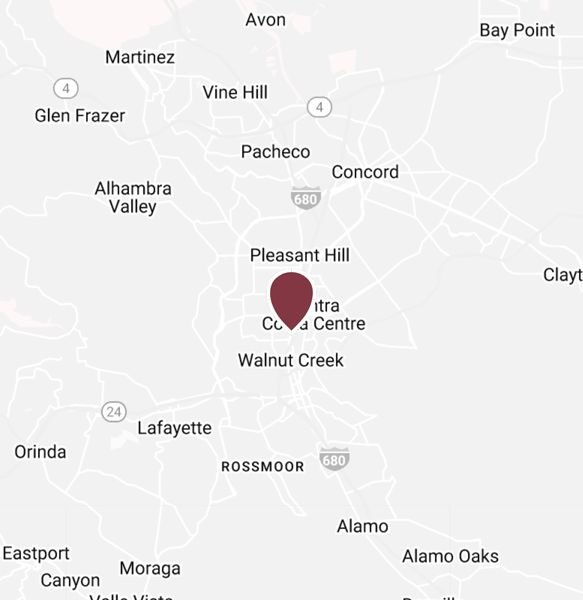 A city map of Walnut Creek