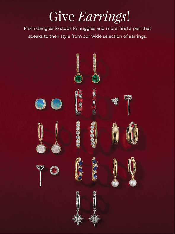 A beautiful arrangement of fashion earrings