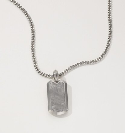 A men's dog tag necklace