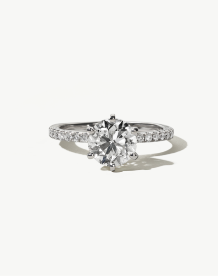 A diamond engagement ring